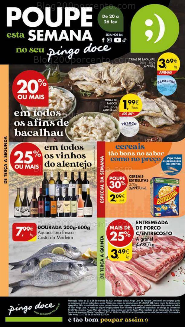 Antevisão Folheto PINGO DOCE Lojas Pequenas Promoções de 20 a 26 fevereiro