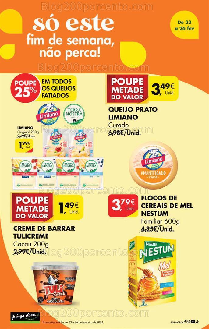 Antevisão Folheto PINGO DOCE Promoções Fim de Semana - 23 a 26 fevereiro