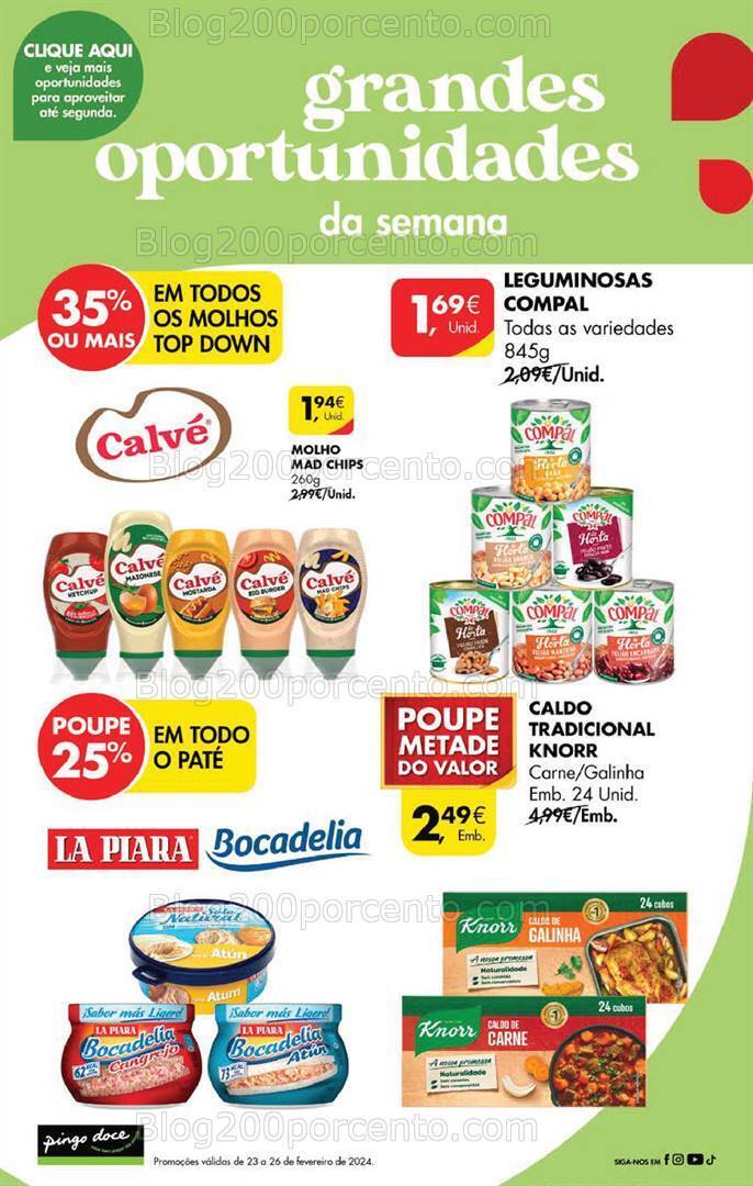 Antevisão Folheto PINGO DOCE Promoções Fim de Semana - 23 a 26 fevereiro