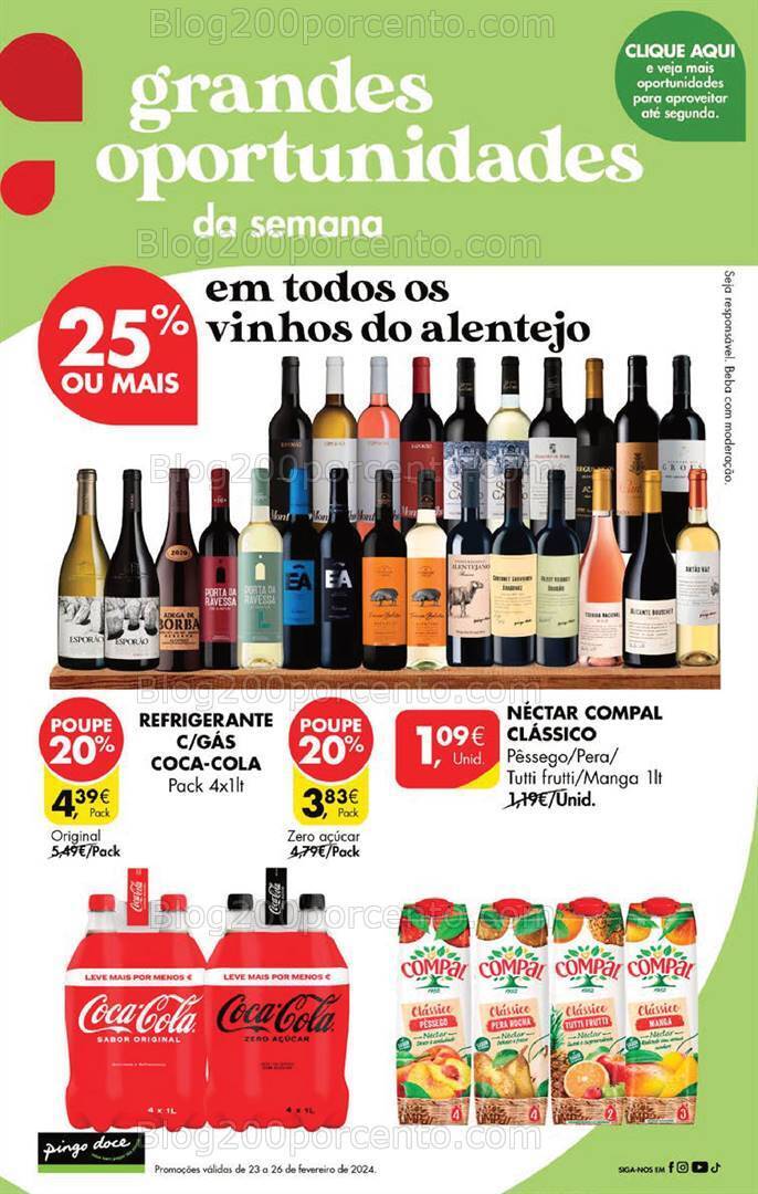 Antevisão Folheto PINGO DOCE Promoções Fim de Semana - 23 a 26 fevereiro