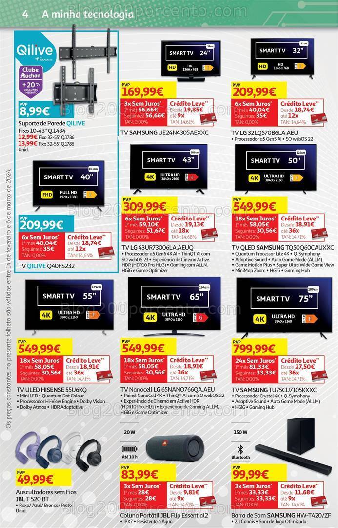 Antevisão Folheto AUCHAN Bazar Promoções de 14 fevereiro a 6 março