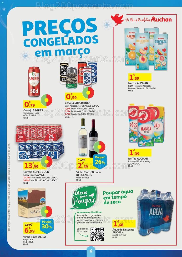 Antevisão Folheto AUCHAN Preços Congelados Promoções de 1 a 31 março