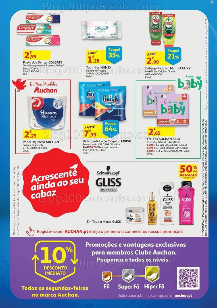 Antevisão Folheto AUCHAN Preços Congelados Promoções de 1 a 31 março