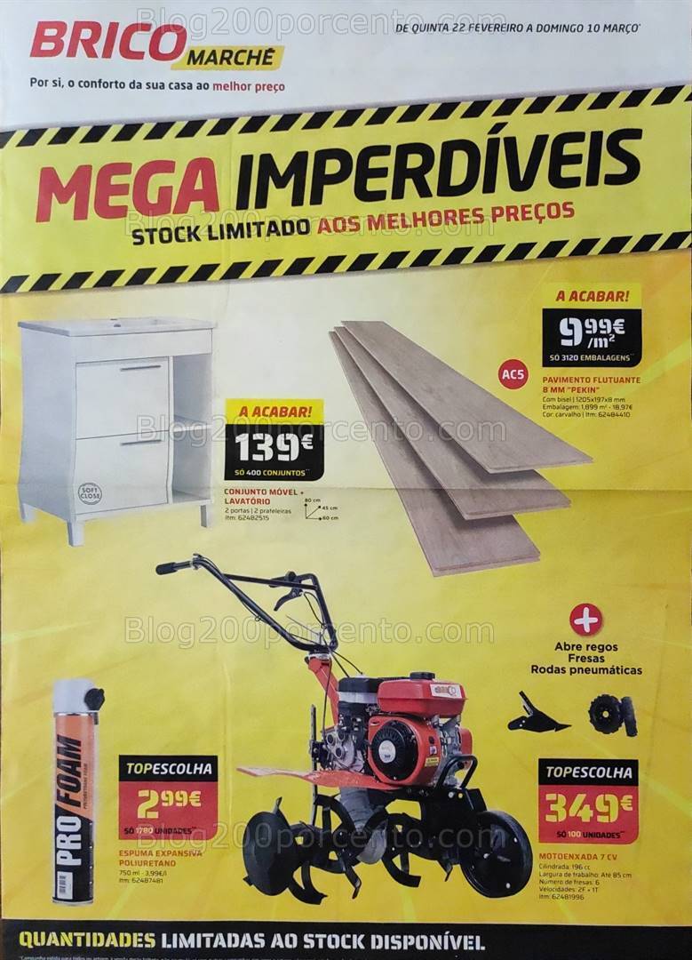 Antevisão Folheto BRICOMARCHÉ Mega Imperdíveis Promoções de 22 fevereiro a 10 março