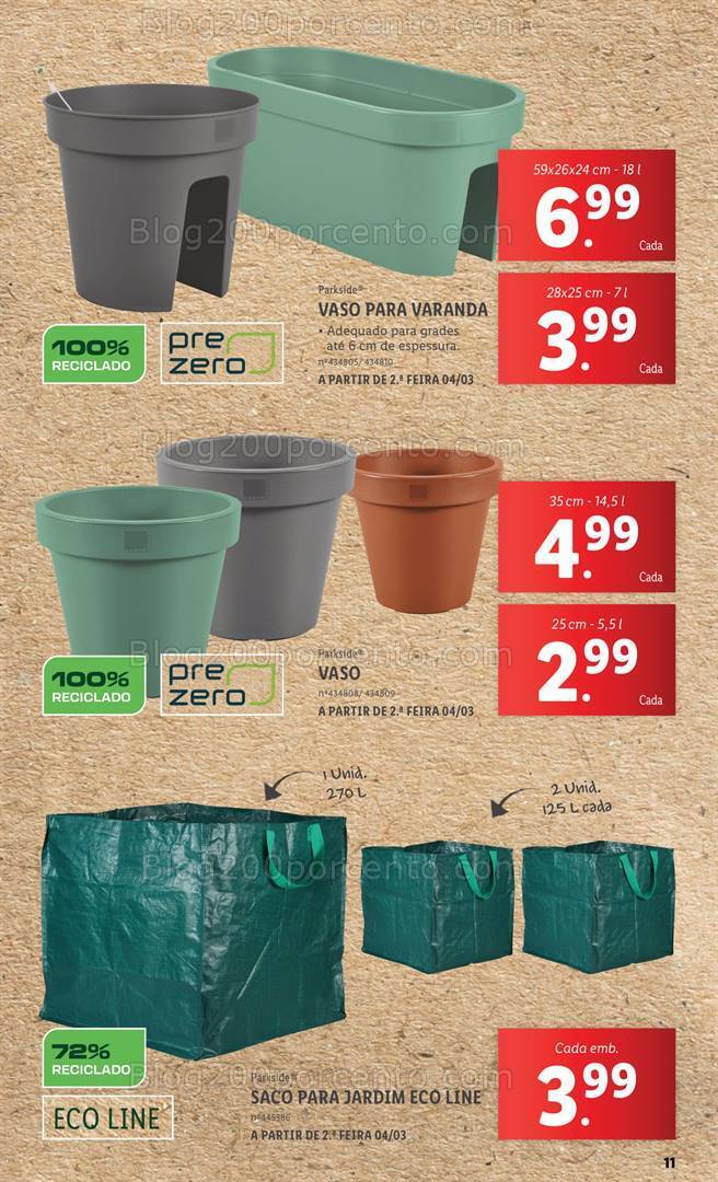 Antevisão Folheto LIDL Especial Jardim Promoções a partir de 7 março