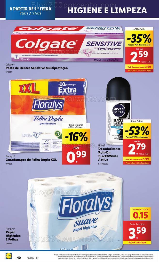 Antevisão Folheto LIDL Promoções de 21 a 27 março
