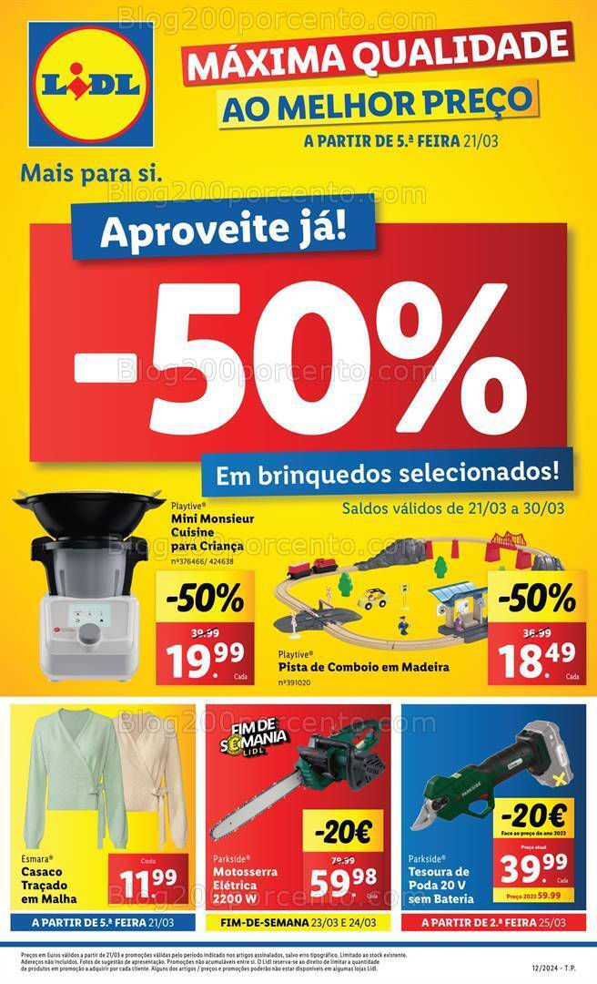 Antevisão Folheto LIDL Bazar Promoções de 21 a 27 março