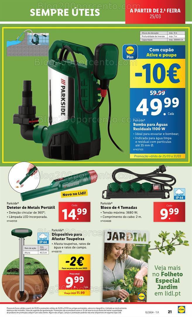 Antevisão Folheto LIDL Bazar Promoções de 21 a 27 março