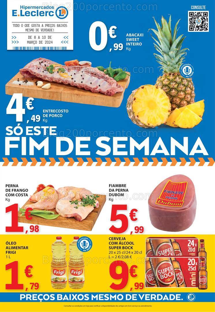 Antevisão Folheto E-LECLERC Promoções Fim de Semana - 8 a 10 março