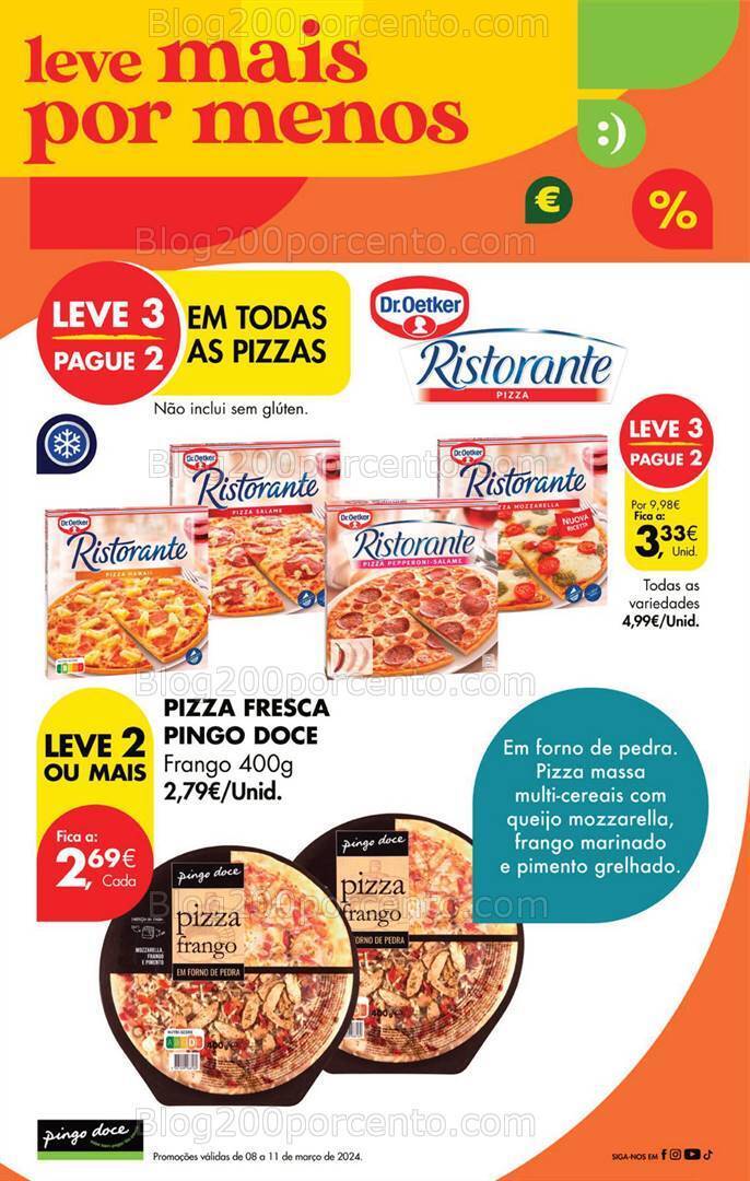 Antevisão Folheto PINGO DOCE Promoções Fim de Semana de 8 a 11 março