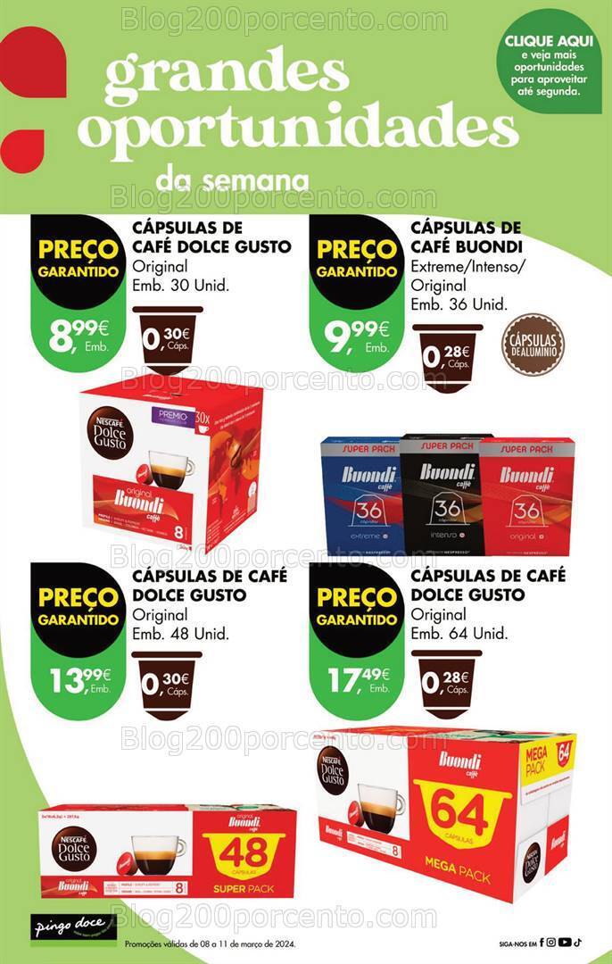 Antevisão Folheto PINGO DOCE Promoções Fim de Semana de 8 a 11 março