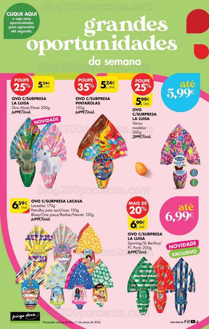 Antevisão Folheto PINGO DOCE Promoções Fim de Semana de 8 a 11 março
