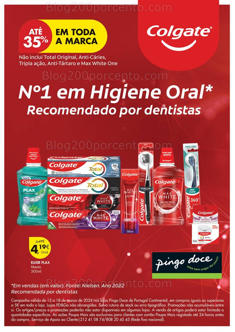 Antevisão Folheto PINGO DOCE Higiene Oral Promoções de 12 a 18 março