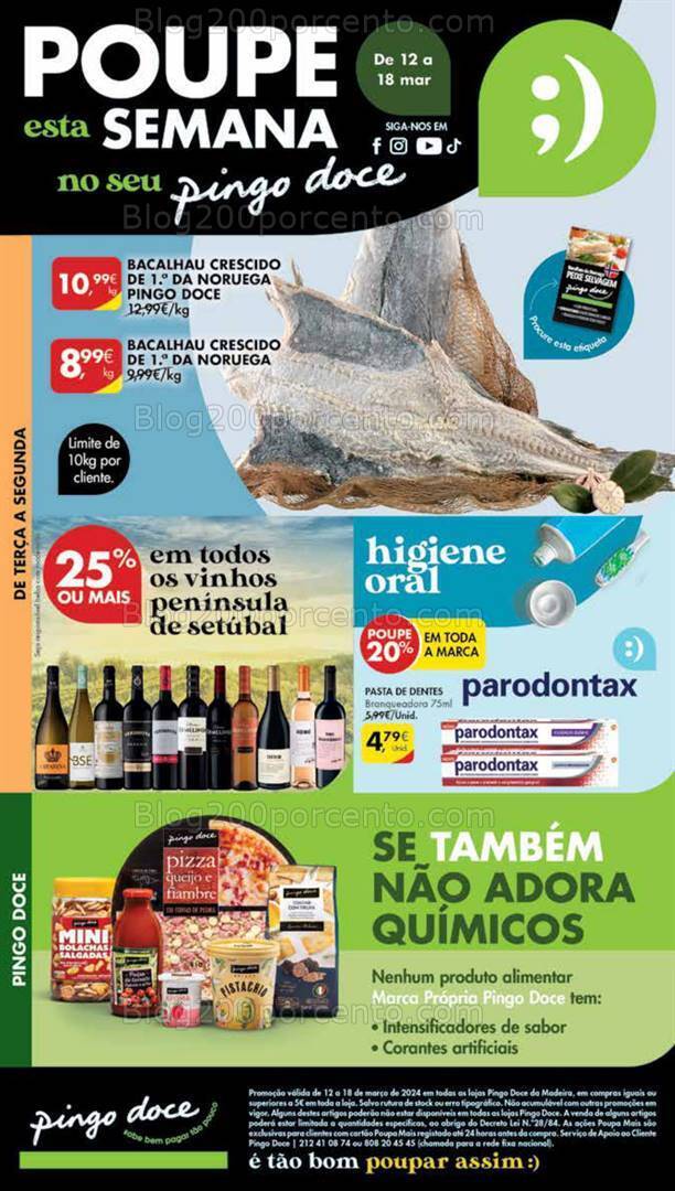 Antevisão Folheto PINGO DOCE Madeira Promoções de 12 a 18 março