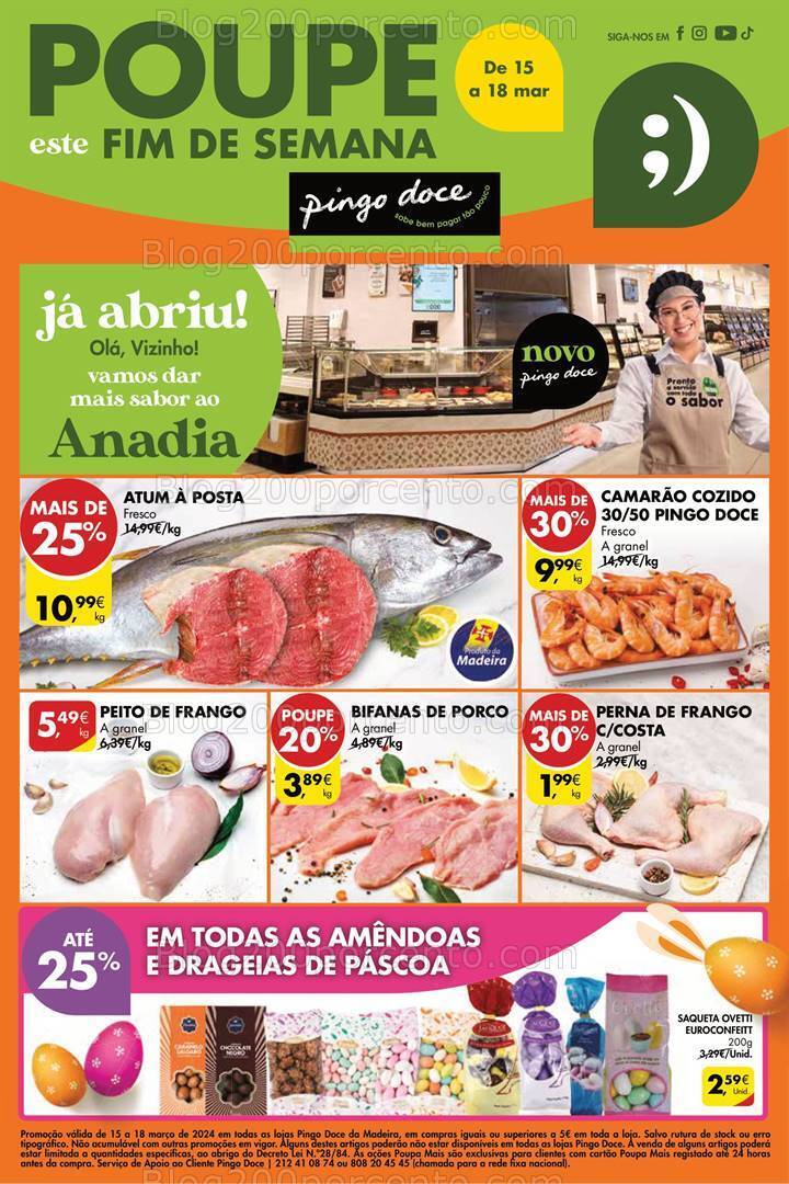 Antevisão Folheto PINGO DOCE Madeira Promoções Fim de Semana - 15 a 18 março