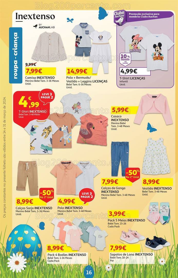 Antevisão Folheto AUCHAN Bazar Páscoa Promoções de 14 a 31 março