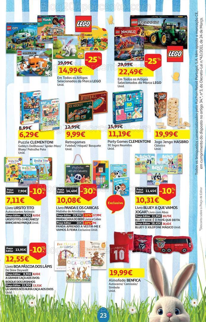 Antevisão Folheto AUCHAN Bazar Páscoa Promoções de 14 a 31 março