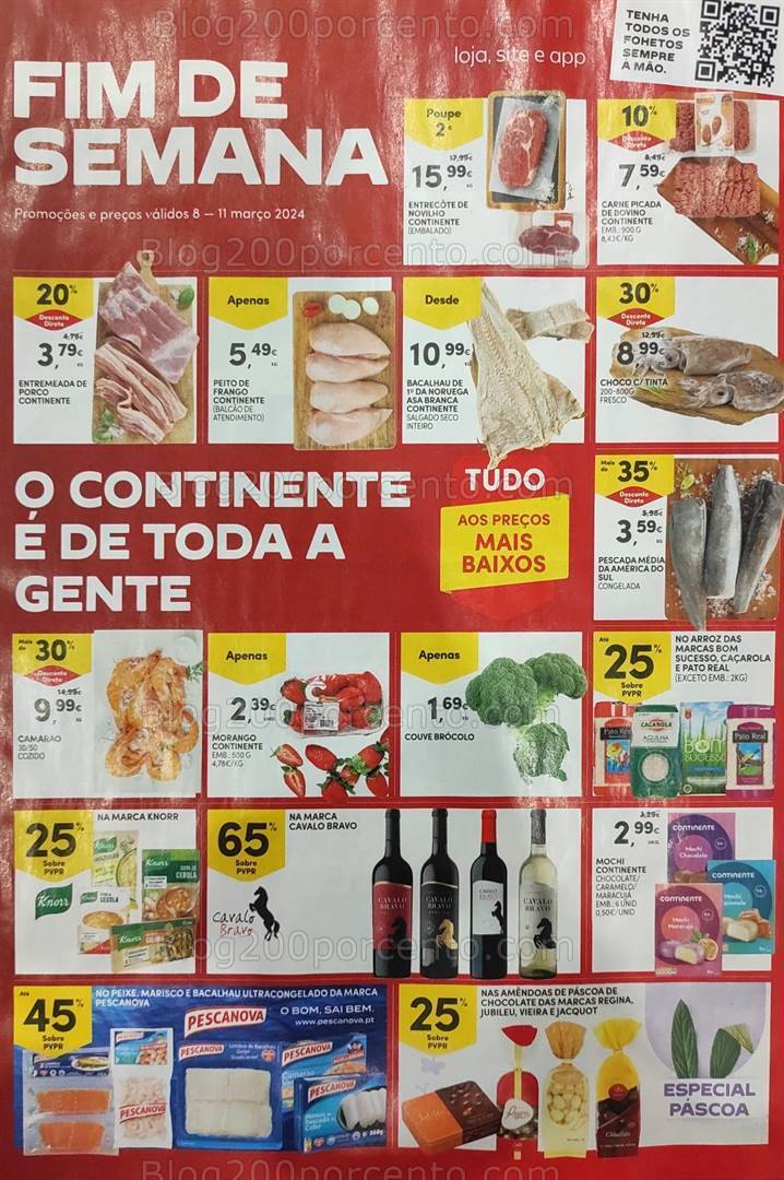 Antevisão Folheto CONTINENTE Promoções Fim de Semana - 8 a 11 março