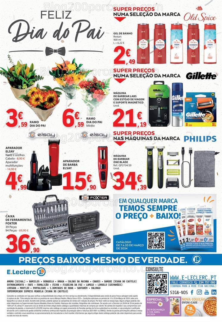 Antevisão Folheto E-LECLERC Especial Dia do Pai Promoções de 14 a 20 março