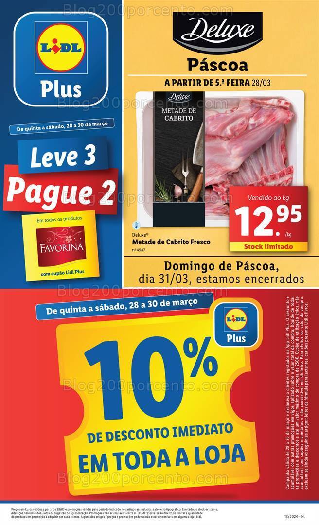 Antevisão Folheto LIDL Páscoa Promoções de 28 março a 3 abril