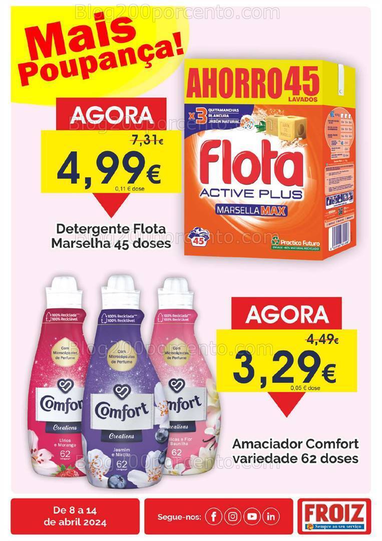 Antevisão Folheto FROIZ Promoções da semana - 8 a 14 abril