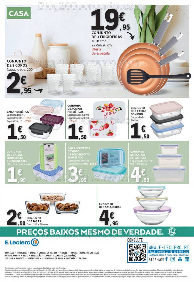 Antevisão Folheto E-LECLERC Bazar Promoções de 28 março a 10 abril