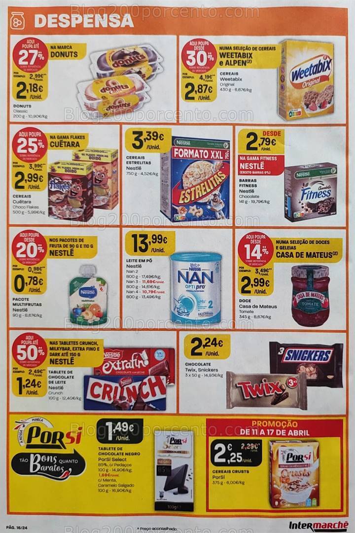 Antevisão Folheto INTERMARCHÉ Promoções de 11 a 17 abril