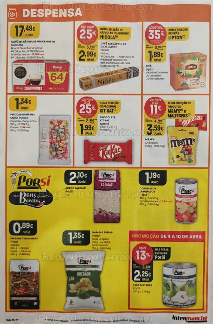 Antevisão Folheto INTERMARCHÉ Super Promoções de 4 a 10 abril