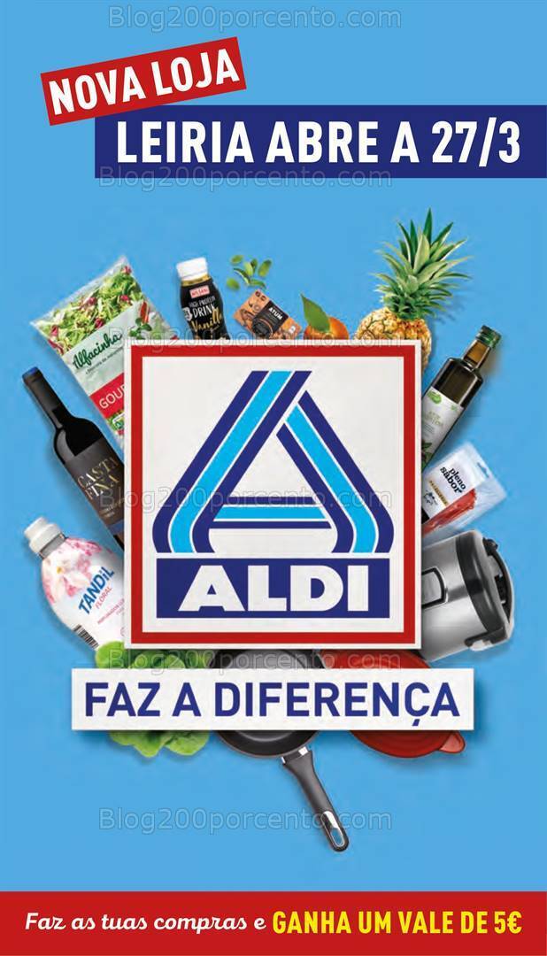 Antevisão Folheto ALDI Saldos + Aberturas Promoções de 27 março a 2 abril