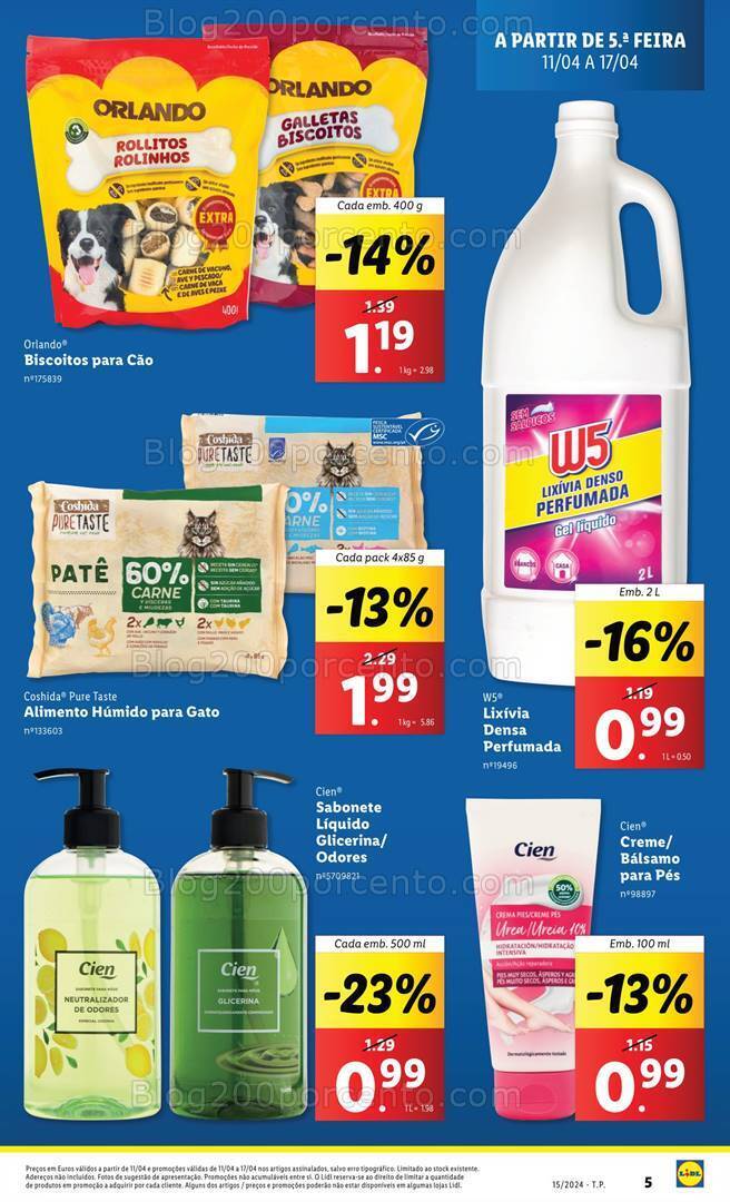 Antevisão Folheto LIDL Preços mais baixos promoções de 11 a 17 abril