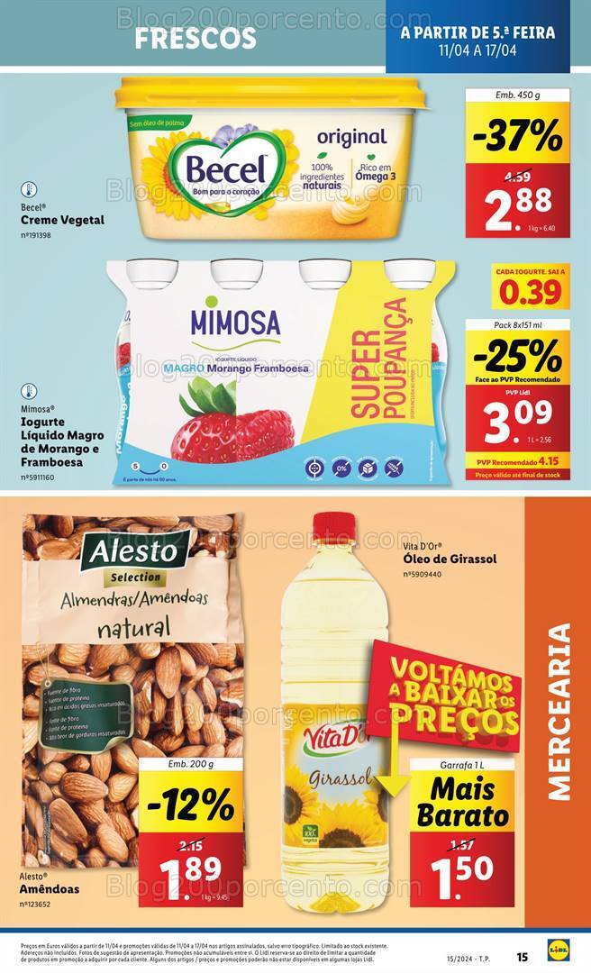 Antevisão Folheto LIDL Promoções de 11 a 17 abril