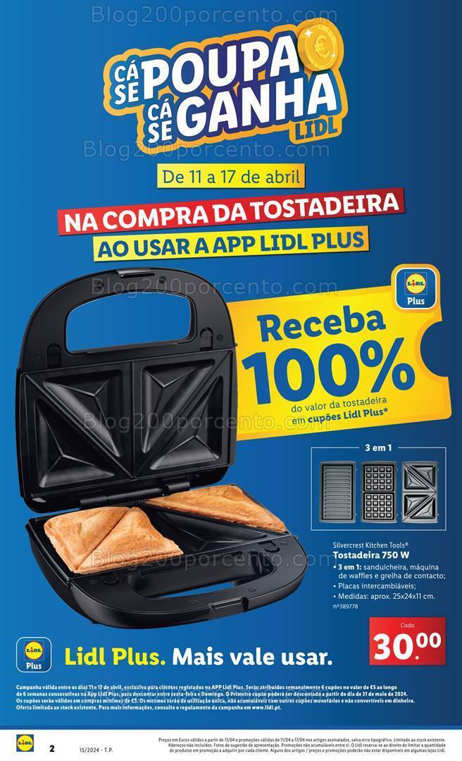 ALERTA - Novo 100% de desconto LIDL Promoções de 11 a 17 abril