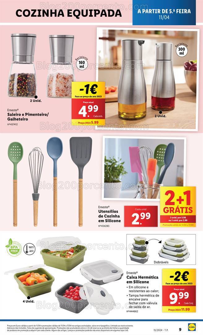 Antevisão Folheto LIDL Bazar Promoções de 11 a 17 abril
