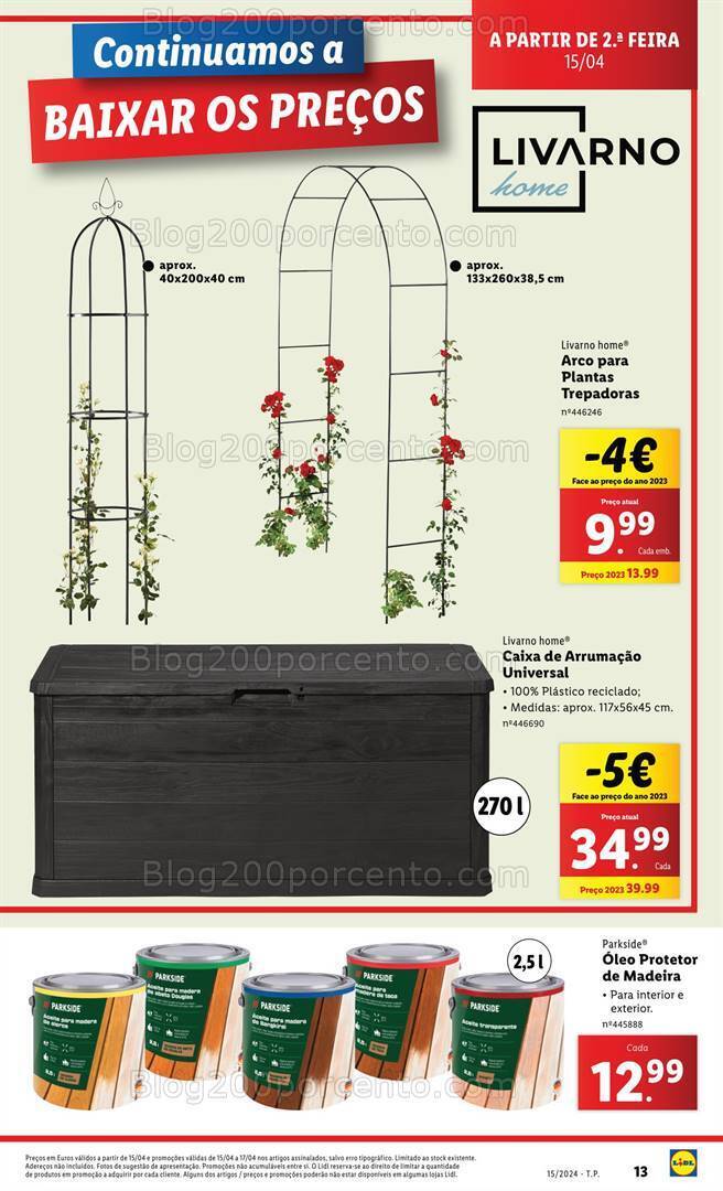 Antevisão Folheto LIDL Bazar Promoções de 11 a 17 abril