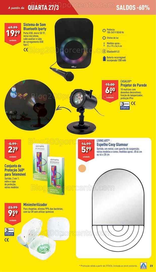 Antevisão Folheto ALDI Bazar Promoções de 27 março a 2 abril