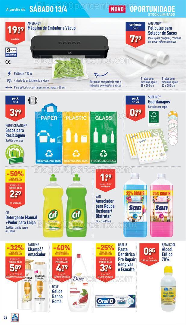 Antevisão Folheto ALDI Promoções de 10 a 16 abril