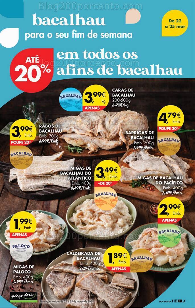 Antevisão Folheto PINGO DOCE Promoções Fim de Semana - 22 a 25 março
