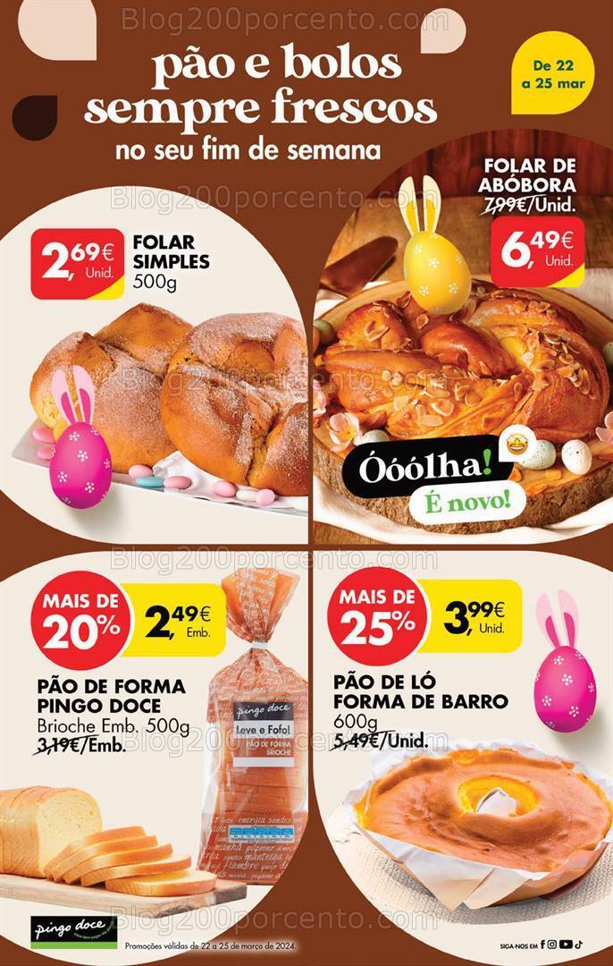 Antevisão Folheto PINGO DOCE Promoções Fim de Semana - 22 a 25 março