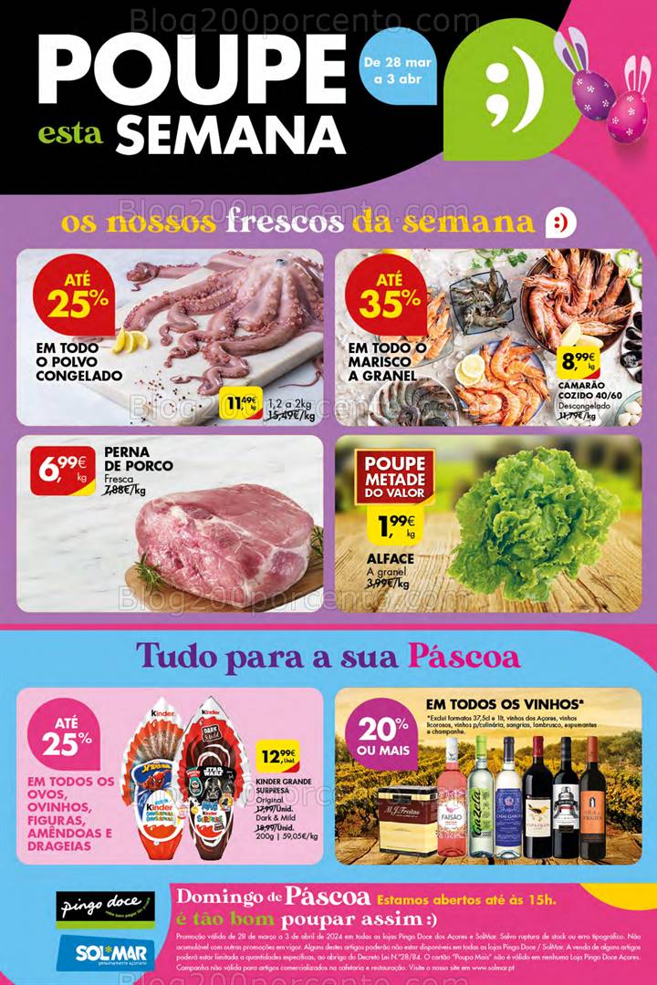 Antevisão Folheto PINGO DOCE Açores Promoções de 28 março a 3 abril