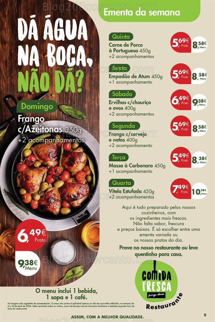 Antevisão Folheto PINGO DOCE Promoções de 4 a 10 abril