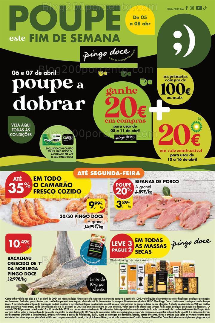 Antevisão Folheto PINGO DOCE Madeira Promoções Fim de Semana - 5 a 8 abril