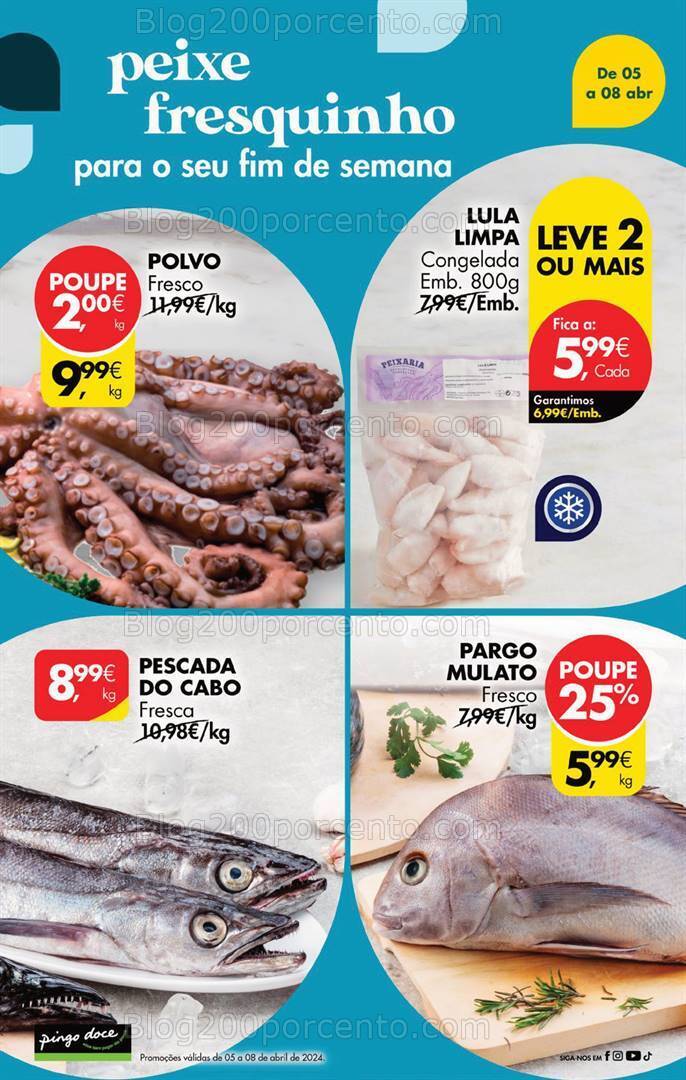Antevisão Folheto PINGO DOCE Promoções de 5 a 8 abril