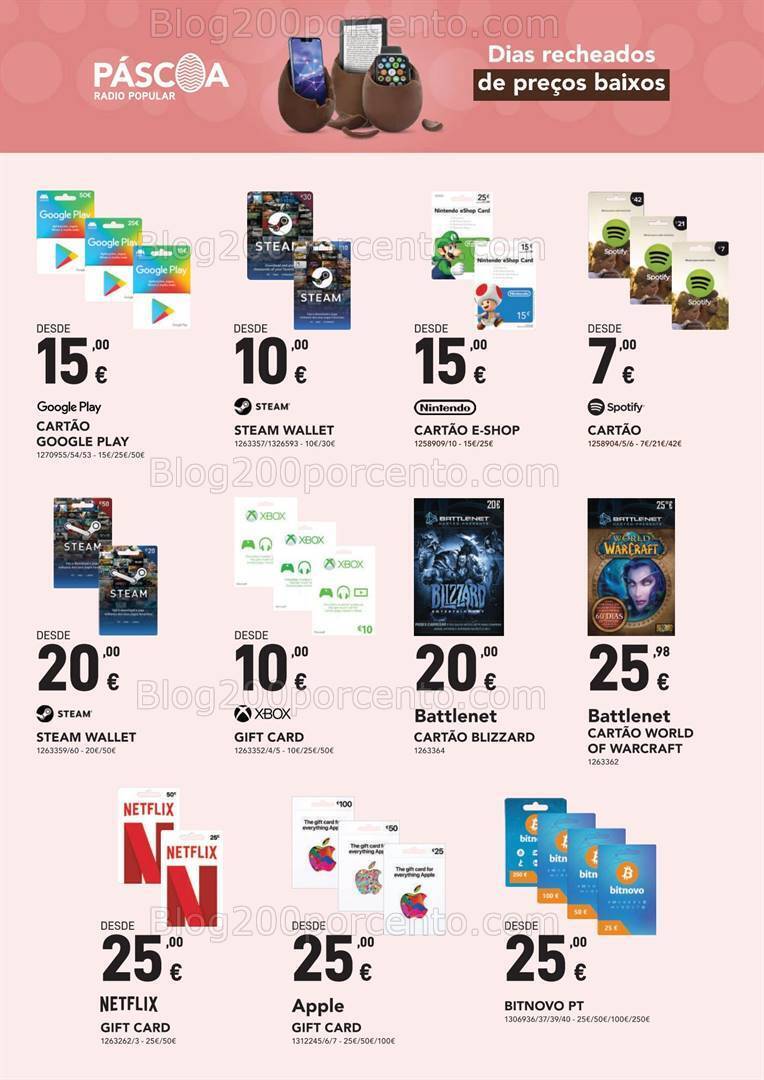 Antevisão Folheto RADIO POPULAR Promoções até 31 março