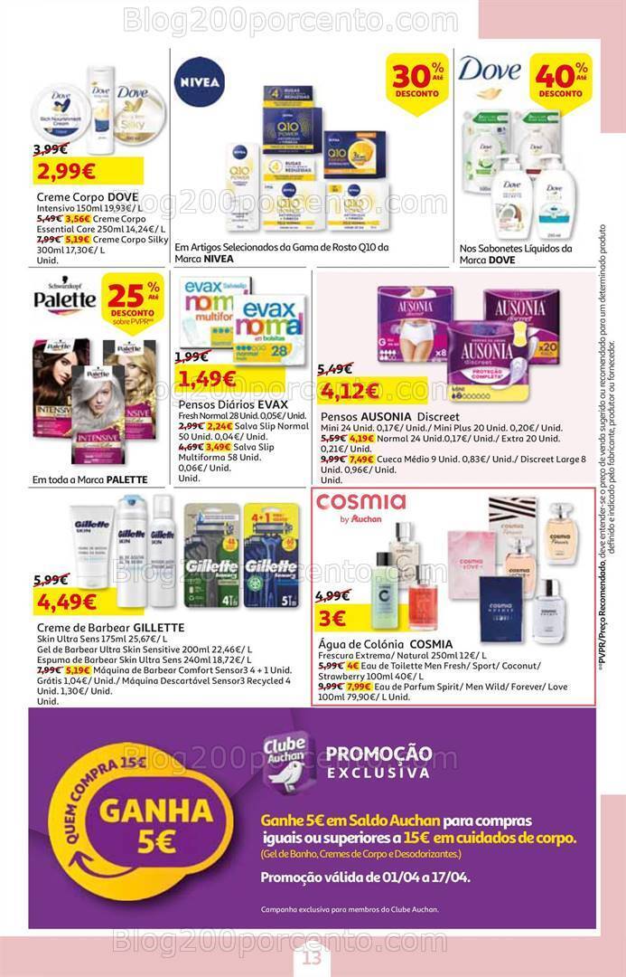 Antevisão Folheto AUCHAN Promoções de 1 a 17 abril