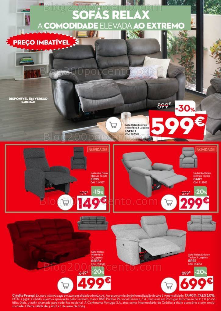 Antevisão Folheto CONFORAMA Promoções de 4 abril a 1 maio