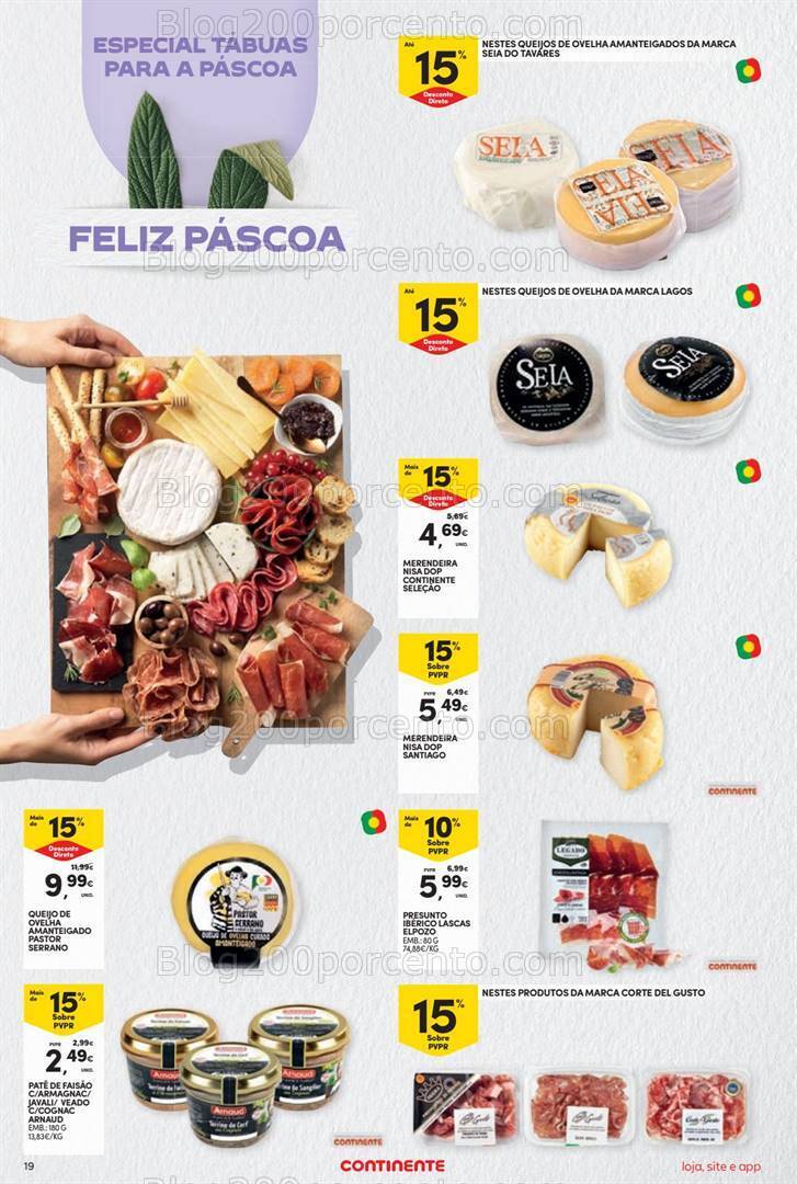 Antevisão Folheto CONTINENTE Páscoa Promoções de 26 março a 1 abril
