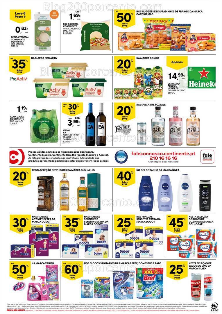 Antevisão Folheto CONTINENTE Fim de Semana Promoções - 5 a 8 abril