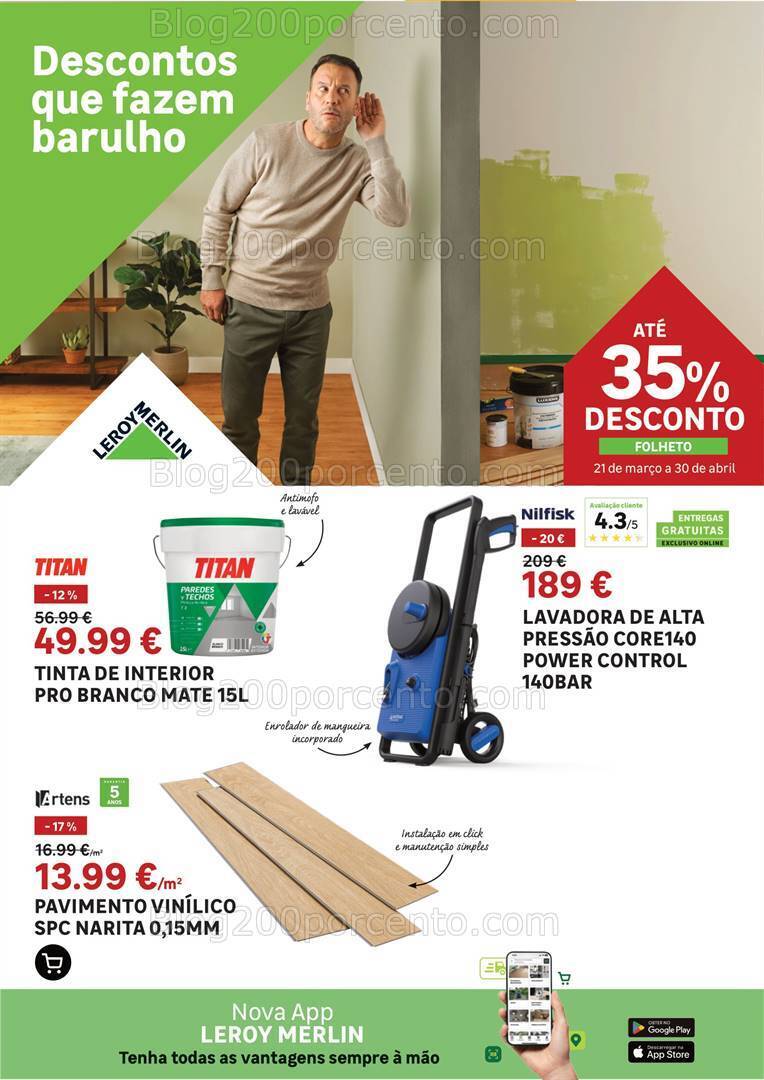 Antevisão Folheto LEROY MERLIN Promoções de 21 março a 30 abril
