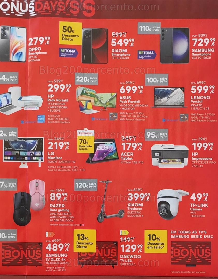 Antevisão Folheto WORTEN Promoções Fim de Semana - 12 a 15 abril