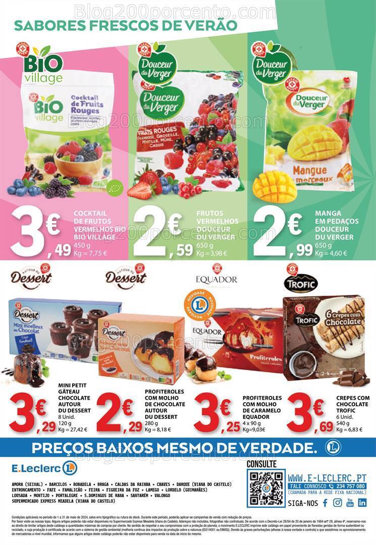 Antevisão Folheto E-LECLERC Sabores de Verão - 1 maio a 31 maio